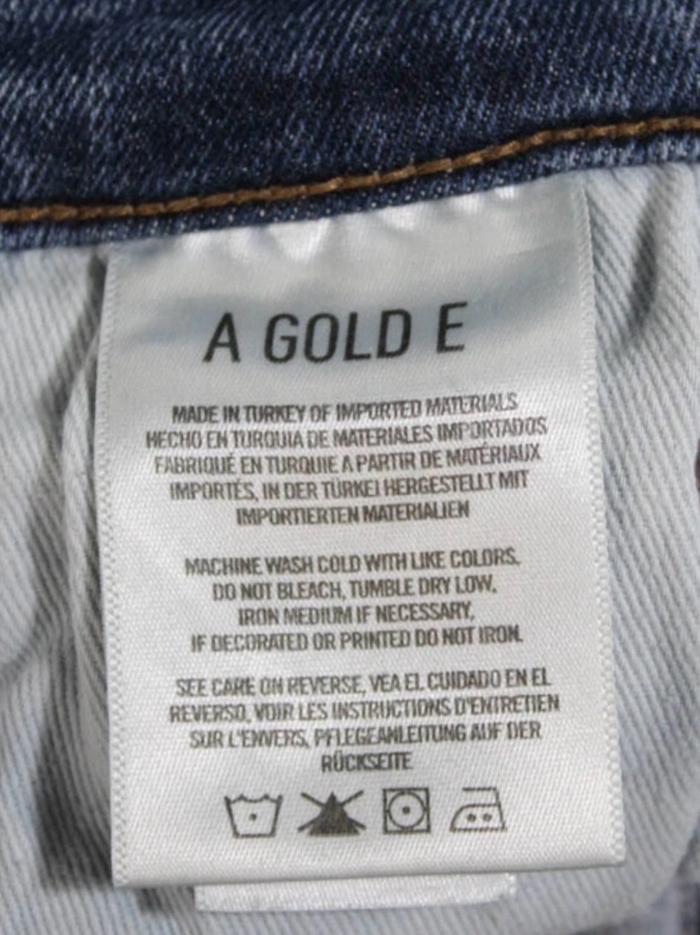 Agolde Sophie Skinny Blue Jeans with Raw Hem Size 26 - Picture 6 of 7